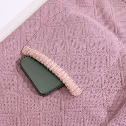 Chun Baifen Mother Pajamas Women's Autumn and Winter Middle-aged and Elderly Air Cotton Thickened plus size Outer Wearing Sandwich Home Clothes