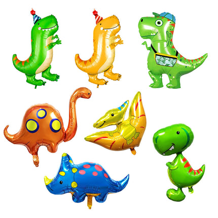 Cross-border ins new Q version dinosaur aluminum balloon cute cartoon large shaped dinosaur shape decorative balloon