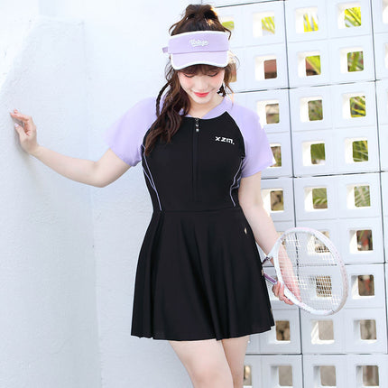Swimsuit for Women, Plus Size, Slightly Chubby, Slimming, Covering, 100kg New One-Piece Swimsuit, Quick-Drying, Exclusive for Swimming Pools
