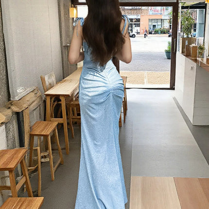 New Night Head Shop Foot Bath Health Club Technician Tooling Sexy Shoulder Strap Bar Bouncer dress Summer
