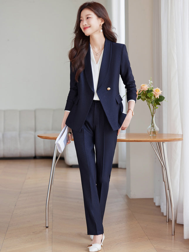 Suit suit Women's Autumn and Winter New Business Suit Jacket Medical Beauty Store Manager Broadcasting Workplace Interview Teacher's Tooling