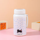 Cup + tea separator + cup brush / 1000ml [polka dot kitten] dazzling blue handle