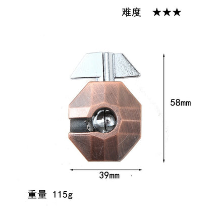 puzzle zinc alloy unlock Kong Ming lock magic alloy educational toys nine-chain intelligence unlock buckle full set