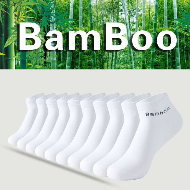 Temu Cross-Border Best-Selling Men's Bamboo Fiber Socks Sweat-Absorbent and Deodorant Men's Antibacterial Business Casual Socks for All Seasons