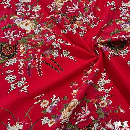 Hemp Cotton Digital Printed Fabric Yunnan Lijiang Retro Bohemian Fabric Hotel Pillow Bar Tablecloth