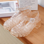 Transparent sand gold / 36 (shoes are 1 size too small)