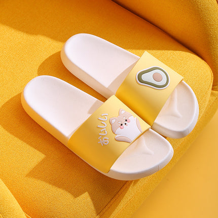 Women's Home indoor slippers outdoor casual non-slip wear-resistant slippers couple outdoor cartoon cute flip-flops