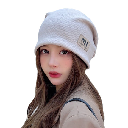 Autumn and Winter Versatile Face-Slimming Plush Hat, Warm Postpartum Hat, Slouchy Beanie, Unisex Hat, Fashionable Trendy Cold Hat