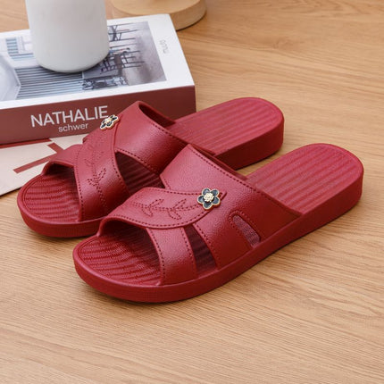 Mid-Soled Women's Summer Casual Non-Slip Slippers for Bathing and Home Mothers Fashionable Middle-Aged and Elderly Soft-Soled Slippers