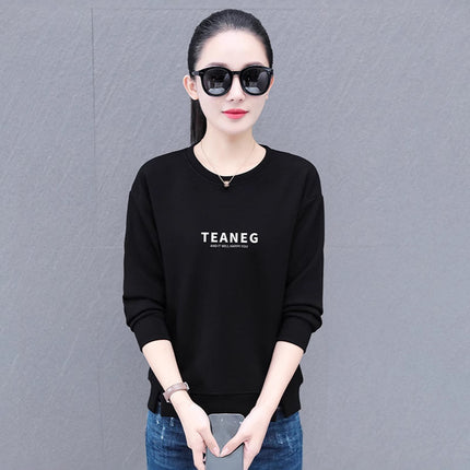 Spring, Autumn and Winter Sports Suit for Plus Size Women 2025 New Loose Round Neck Sweatshirt Casual Free Shipping One Piece Drop Shipping Long Sleeve