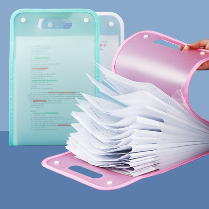 a4 vertical portable organ bag large capacity multi-layer test paper storage bag data sorting insert folder