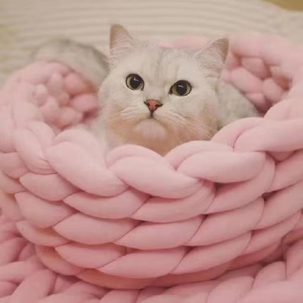 Extra Thick Icelandic Heart-Filled Cotton Ins Wool Hand-Knitted Carpet DIY Bag Cat Nest Pillow Ball Bed Surround Extra Thick