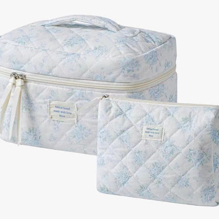 2025 Small Fresh and Cute Cotton Cosmetic Bag Niche Portable Toiletry Cosmetics Bag Floral Ins Cute Box Bag Box