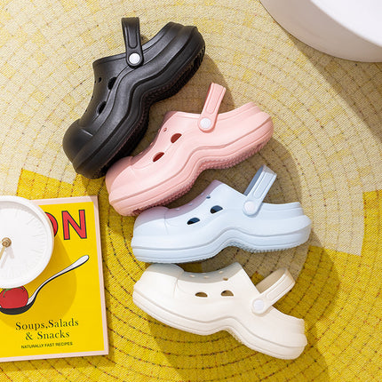 Qida Shun Outdoor Clogs for Women, High-Heeled Sandals for Girls, Beach Shoes, Summer DIY Garden Shoes