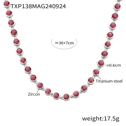 INS Internet Celebrity Bohemian Zircon Bracelet Simple Advanced Dopamine Necklace Advanced Temperament Jewelry suit