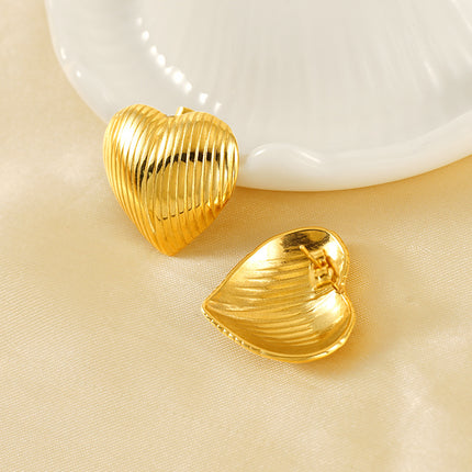 Cross-border European and American Elegant Stainless Steel Earrings for Women Plated 18K Gold Light Luxury Niche Design High-grade Titanium Steel Earrings