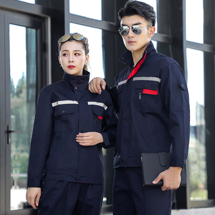 Spring, Autumn and Winter Seasons Long-sleeved Work Clothes suit Dirt-resistant Wear-resistant Work Clothes Factory Clothes Auto Repair Work Clothes Labor Insurance Clothes