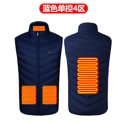 Cross-border Explosions Winter Heating Vest Three-gear Intelligent Adjustment USB Power Supply Cold-resistant Warm Heating Clothing for Men and Women