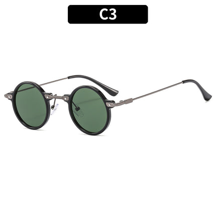 Cross-border retro steampunk trend small frame round frame prince glasses sunglasses personality hip-hop sunglasses factory direct sales
