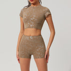 Mocha brown (short sleeve shorts) / S (recommended 42.50 kg-50.00 kg