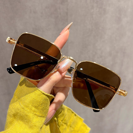Cross-Border Popular Steampunk Sunglasses Metal Versatile Fashion Trend Hip-Hop Spring Leg Sunglasses Manufacturer Wholesale