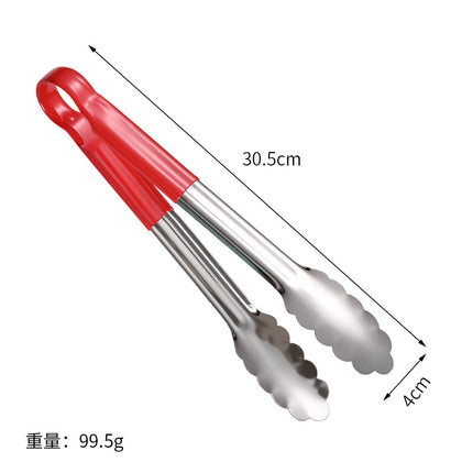 Stainless Steel Food Clip Anti-scalding Stall Commercial Buffet Malatang Special Clip Kitchen Cooked Food Clip Bread Clip