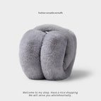 Hair rod soft rabbit velvet-grey