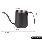 Black 350ml hand brewing kettle without lid