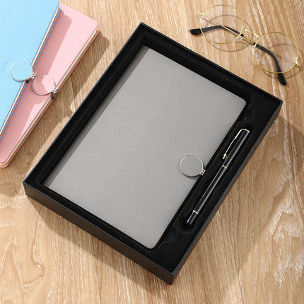 A5 Student Diary Magnetic Round Buckle Blue Multi-Color Storage Notebook Business Notepad Pure Color Gift Box