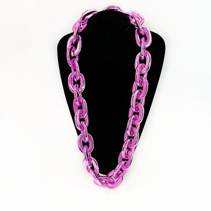 2025 Halloween Christmas Necklace Holiday Party Team Fan Ccb Thick Necklace Exaggerated Hip-Hop Big Gold Chain