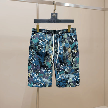 2025 Summer Men's Thin Fashion Casual Sports Shorts Trendy Full Print Beach Floral Versatile Shorts