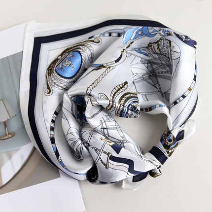 53*53cm Spring and Summer Sun Protection Neck Scarf Women's Easiest for Match Hangzhou Silk Small Square Scarf