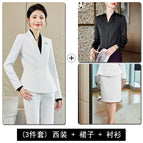 White suit + 1087 white skirt + 6836 black shirt / S