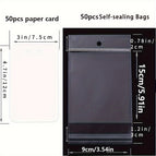 50 PCs/Pack 7.5x12CM / White+bag