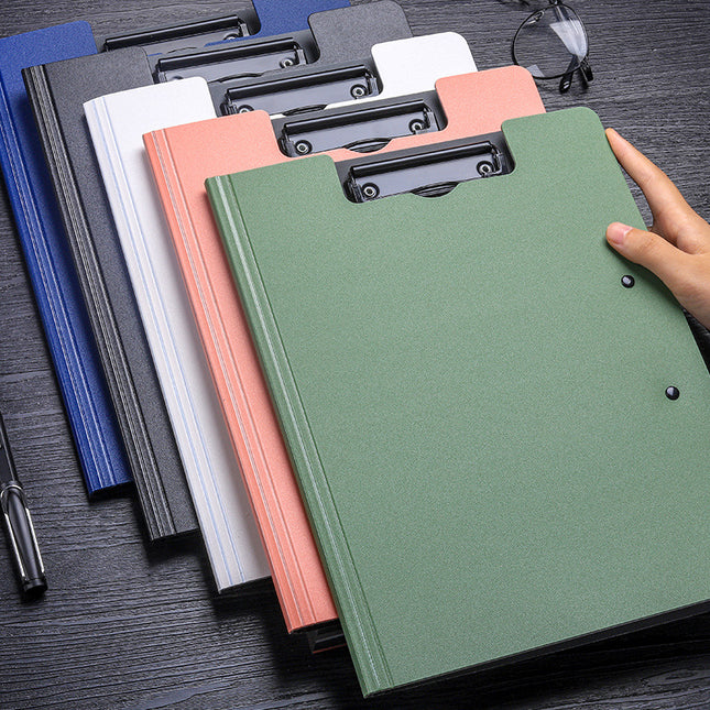 A4 File Clipboard Folder Document Holder Loose-Leaf Storage Double Clip Secretary Clipboard Writing Board Clip Business Gift