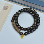 Shen guibao 8x9mm double circle barrel beads half bracelet style