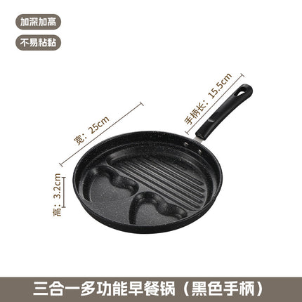 Manufacturer Wholesale Pancake Frying Pan Flats Bottom Four-Hole Non-Stick Pan Household Omelette Artifact Breakfast Pan Kitchen Utensils Eggs