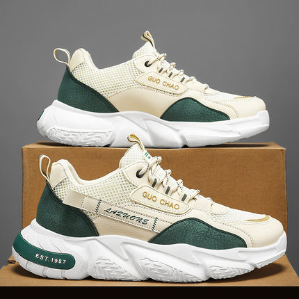 Forrest Gump Men's Shoes, Summer Breathable High-End Mesh Sneakers, Thin Sports Casual Dad Shoes for Teenagers, Odor-Resistant Trendy Shoes
