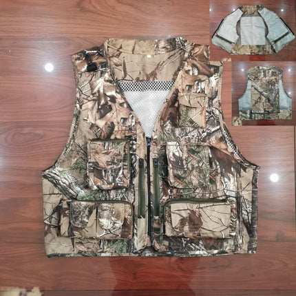 Cross-Border Wholesale Fishing Vest Tactical Vest Mesh Outdoor Breathable Sports Vest Camouflage Tactical Vest