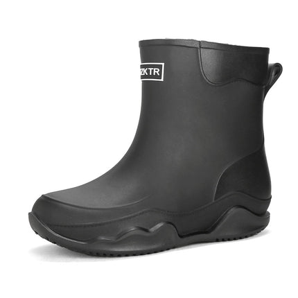 Cross-border German sports rain shoes men's short tube waterproof shoes non-slip low-top rain boots kitchen rubber shoes fishing shoes fashion