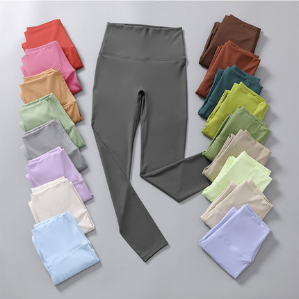 Trendy Women's Yoga Pants for Outdoor Wear, Tight-Fitting Breathable Sports Fitness Leggings, High-Waisted, Hip-Lifting, Cropped Length