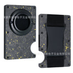 Gold forged carbon Air tag (strap)