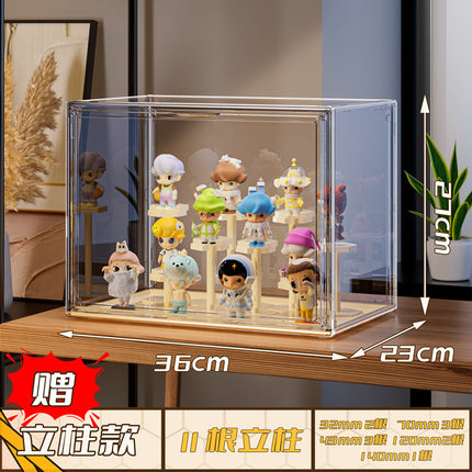 Bubble Martle Large-Capacity Toy Doll Hand-Made Display Box Blind Box Storage Display Stand Acrylic Transparent