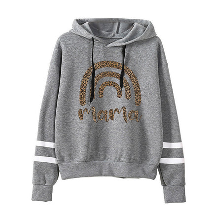 Amazon AliExpress ebay cross-border rainbow leopard print mama print parallel bars hoodie women's autumn and winter