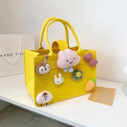 Cross-Border Cartoon Felt Bag, Cute Mommy Bag, New Baby 100-Day Banquet Souvenir Handbag, Felt Handbag