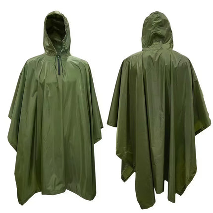 Three-In-One Camouflage Poncho Raincoat Outdoor Cycling Hiking Hiking Camping Style Multi-Functional Tactical Rainproof Poncho