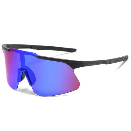 Personalized Reflective Outdoor Cycling Glasses Road Cycling Sports Night Cycling Sunglasses Women's Trendy Large Frame Windproof Goggles