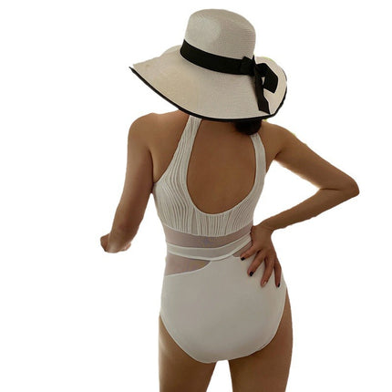 Hot Spring Swimsuit Women's Sexy Belly Covering Slim Body-Slimming 2024 New Swimming Bath Suit South Korea ins Conservative