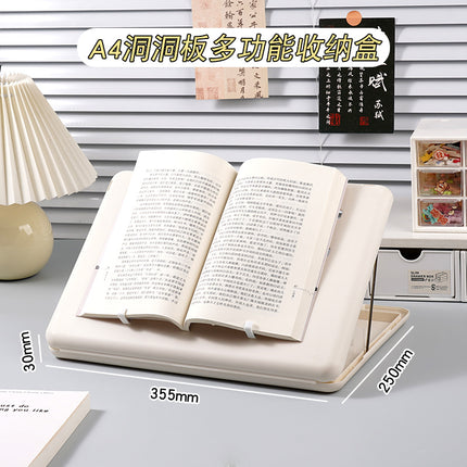 Plastic board folder file box copy writing board storage box A4 data box PP transparent office supplies finishing box