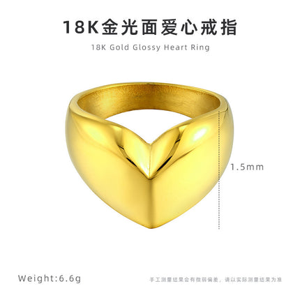 Simple smooth oval ring ins niche titanium steel index finger can't quit colored female ring small wholesale